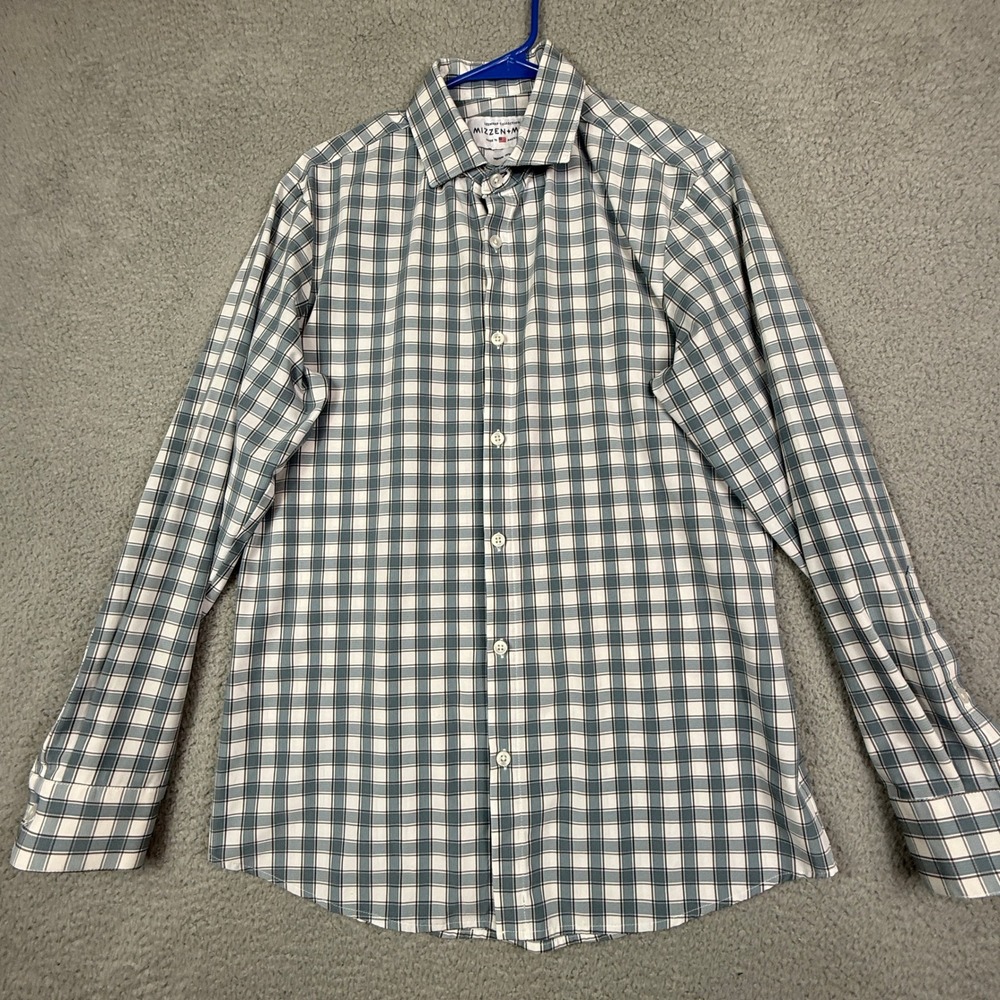 Mizzen + Main Leeward Collection Medium Trim Fit Plaid Dress Shirt Men's